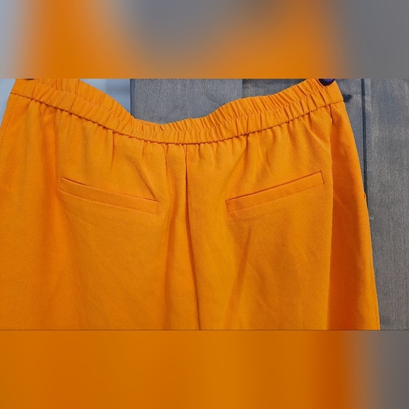 SKIES ARE BLUE Welt Pocket Cropped Ankle Trousers In Bright Orange. Size L NWT - Picture 9 of 14